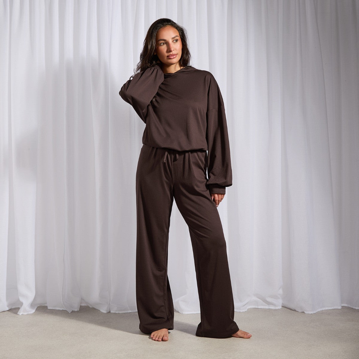 Bubble Hem Hoodie Loungewear Set