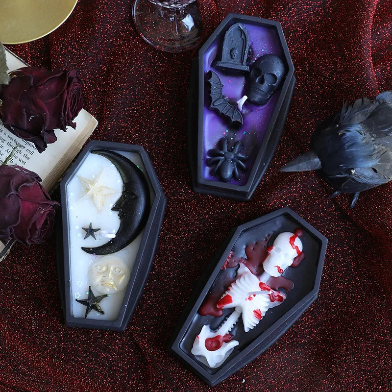 3pc Coffin Candle Set