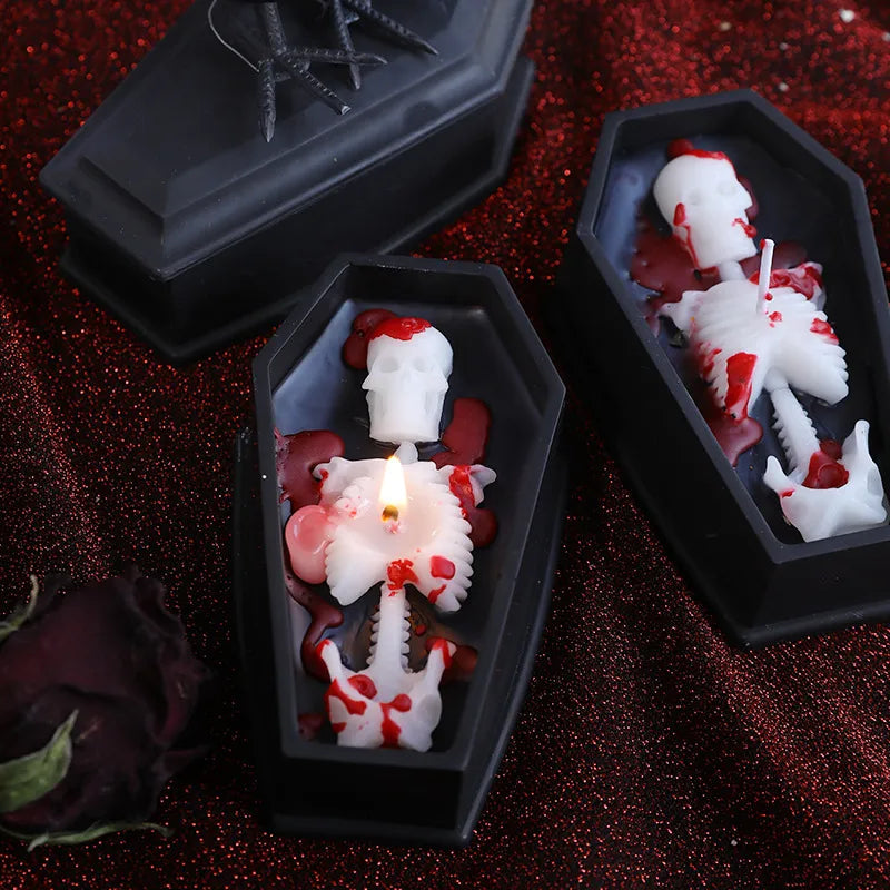 3pc Coffin Candle Set