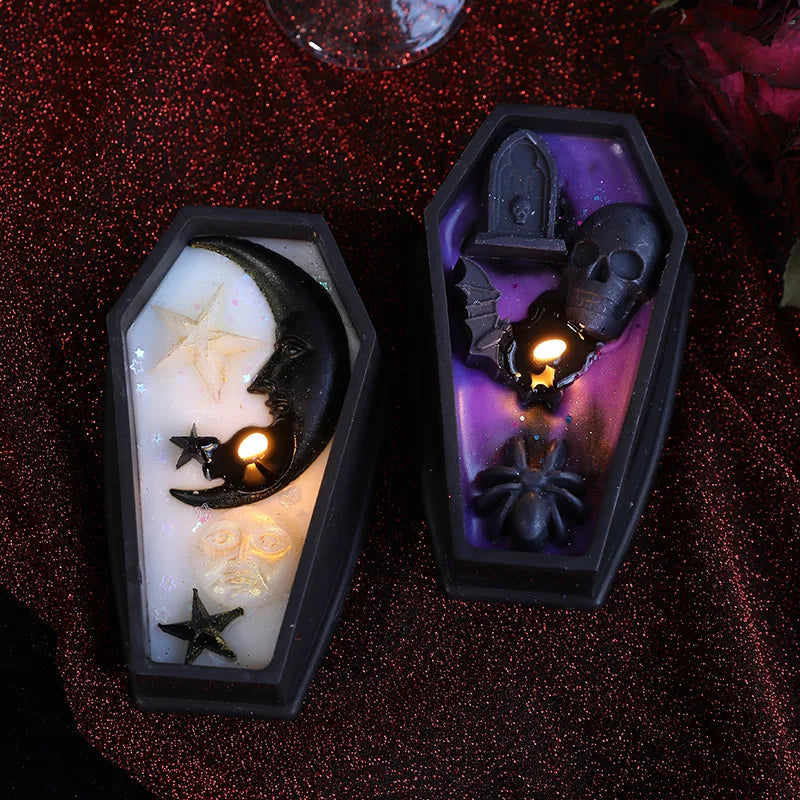3pc Coffin Candle Set