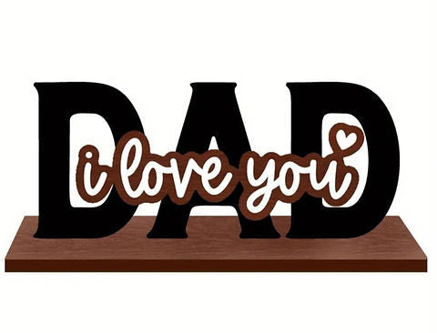WOODEN DAD DESKTOP DECORATION