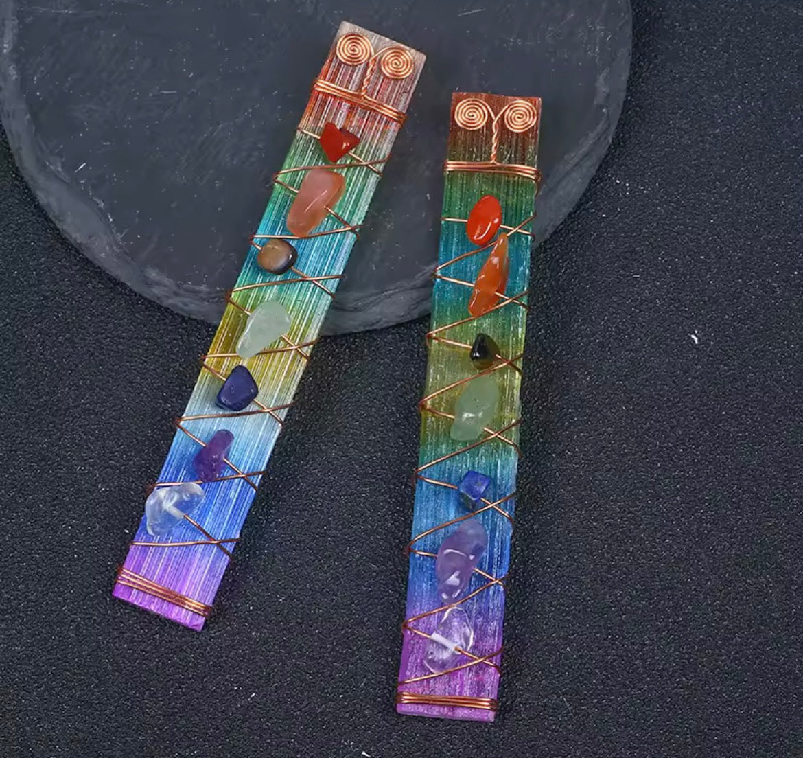 7 Chakra Selenite Stick