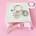 Birthstone and Horse Keyring with Engraving